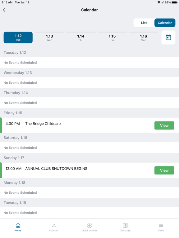 Cedar Rapids Country Club iPad screenshot 3 - Lifestyle app