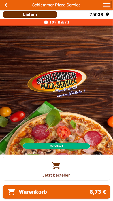 Schlemmer Pizza Service Screenshot