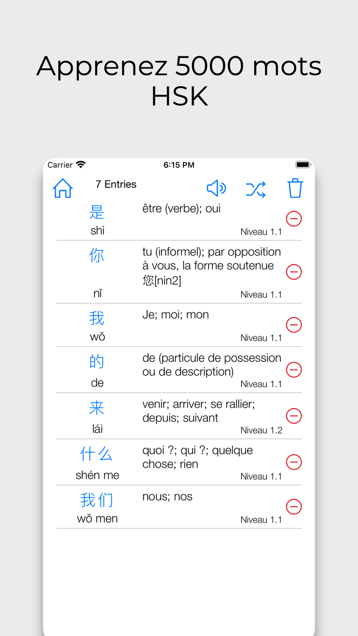 Apprendre le Chinois Mots