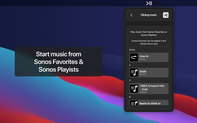 Menu Bar Controller for Sonos on the Mac App Store
