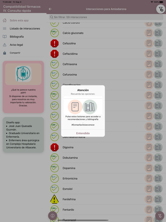 Compatibilidad fármacos IV