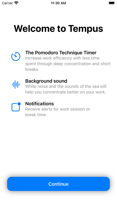 Tempus - Pomodoro Timer Screenshot