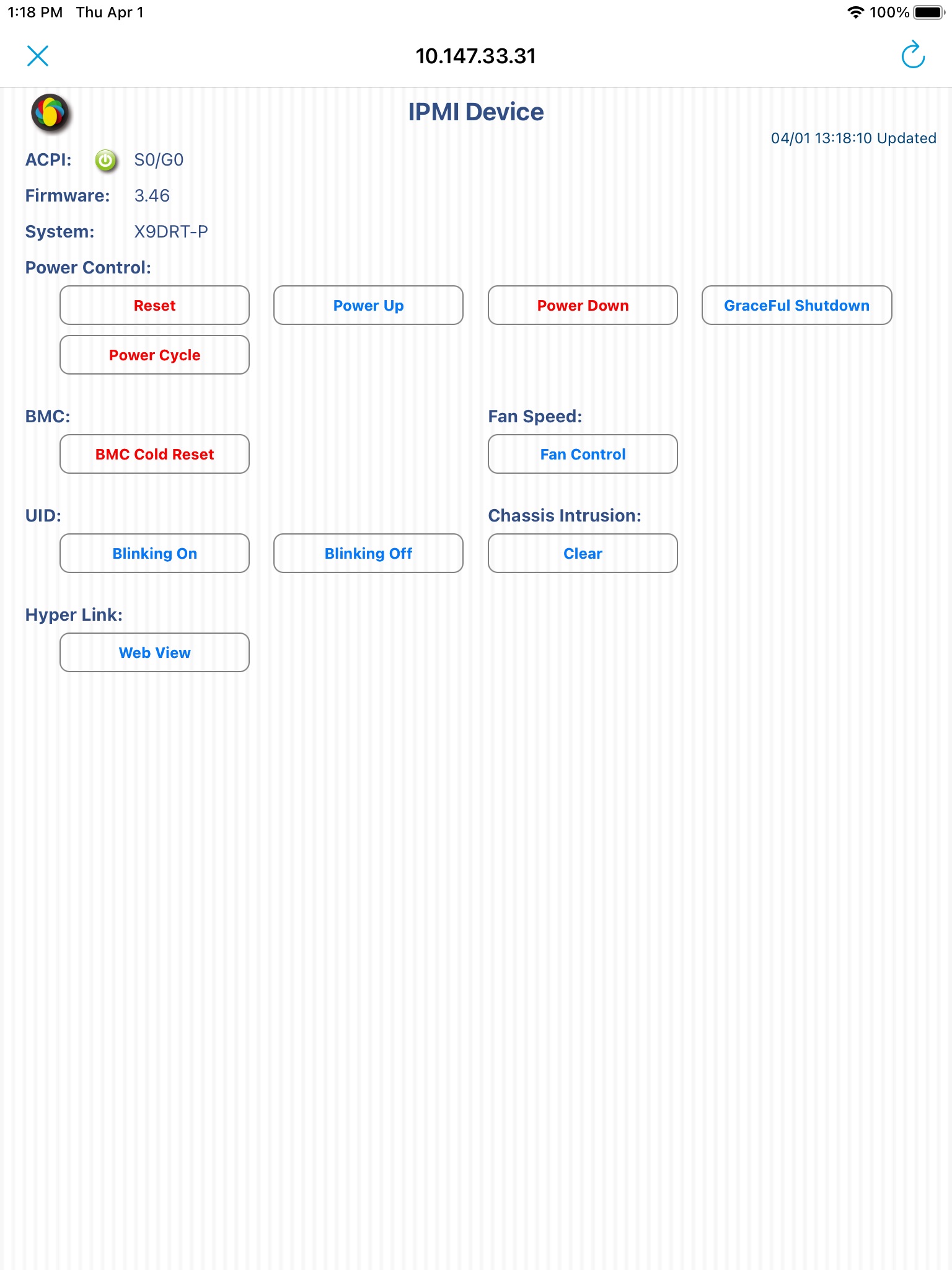 Supermicro IPMIView screenshot 4