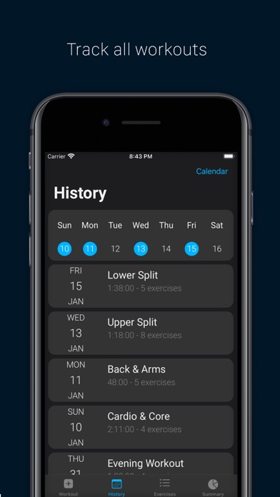 Brofit - Workout Planner & Log Screenshot