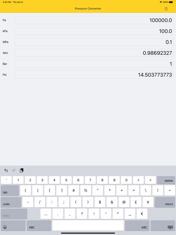 Screenshot #4 pour Pressure Converter Psi Bar Pa