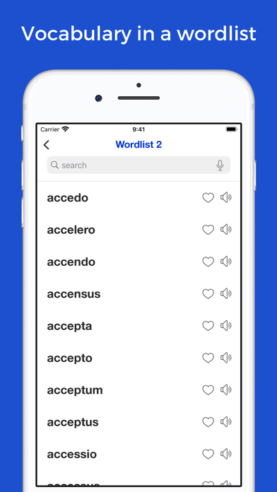 Latin vocabulary flashcards Screenshot