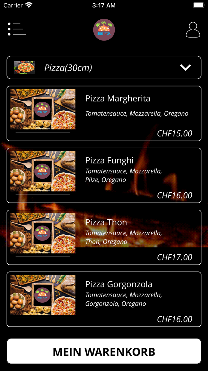 Insel Pizza Kurier Erlach