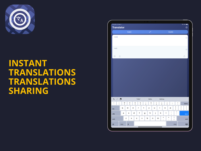 Our translator and keyboard