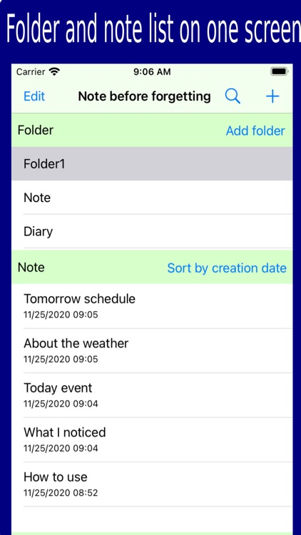Note before forgetting