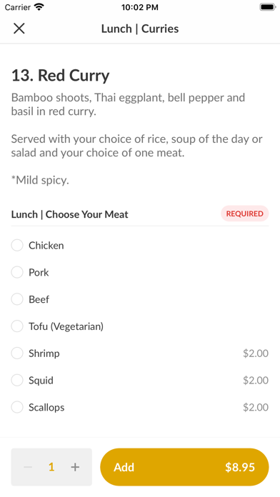 Chokdee Thai Cuisine Screenshot