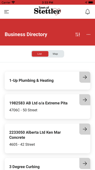 Town of Stettler App Screenshot