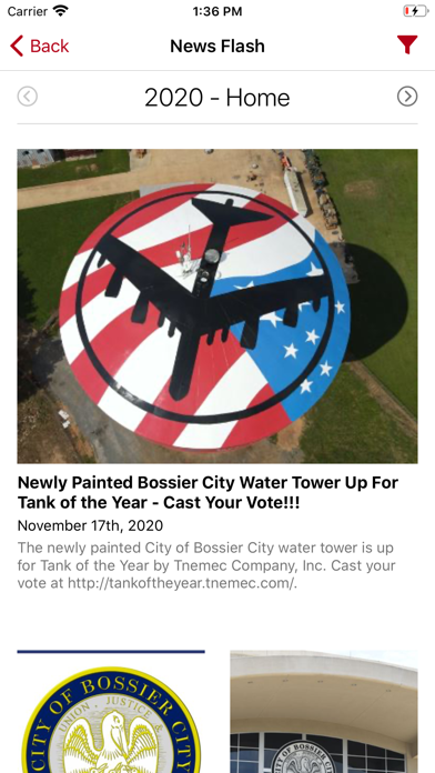 Bossier City LA Mobile App Screenshot