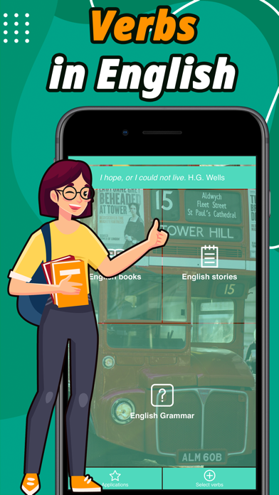 Verbs in English: Learn app Screenshot