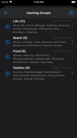 Game screenshot Hashtags Organizer apk