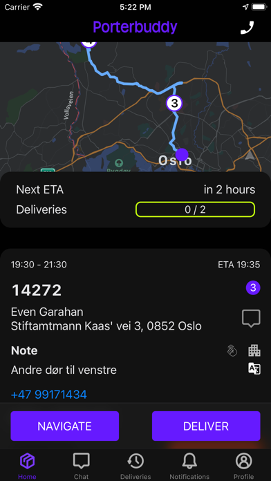 Porterbuddy Courier Screenshot