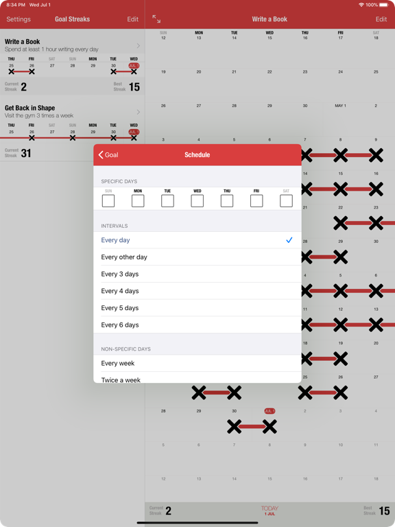 Goal Streaks iPad app afbeelding 4