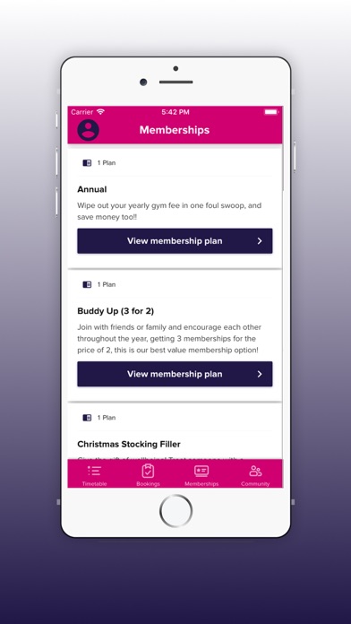 Integrity Fitness App Screenshot