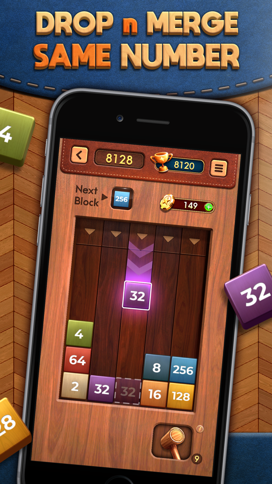 #1. Drop and Merge : Number Puzzle (iOS) 由: Maito Akira