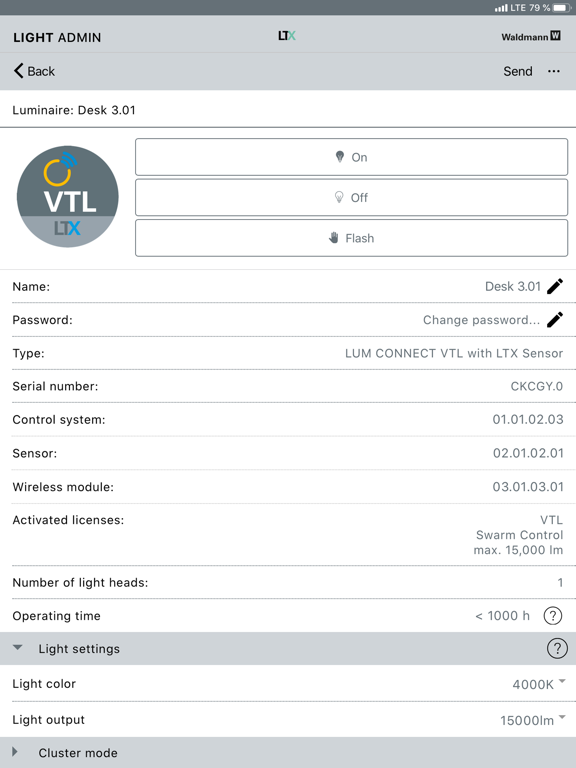 Screenshot #5 pour Waldmann LIGHT ADMIN