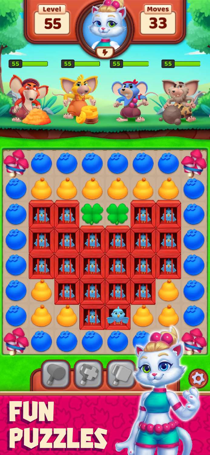 Cat Heroes - Match 3 Puzzles