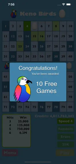 Game screenshot Keno Birds hack