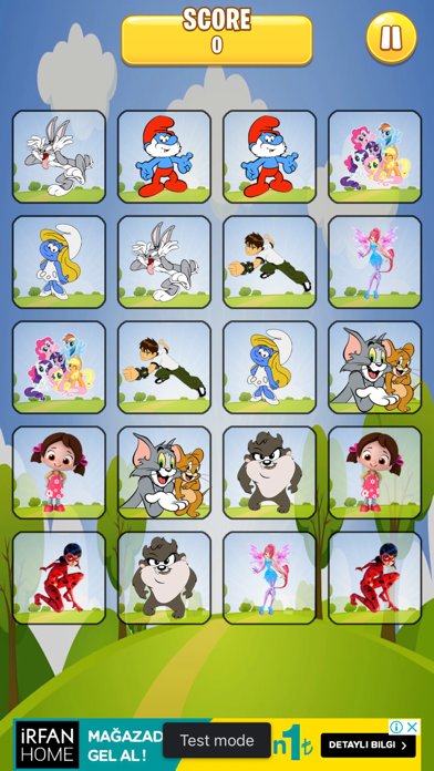 Cartoons Memory Games Screenshot