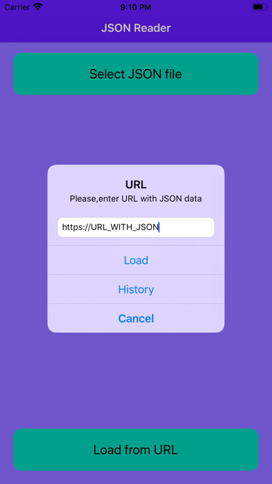 Simple JSON Reader Screenshot