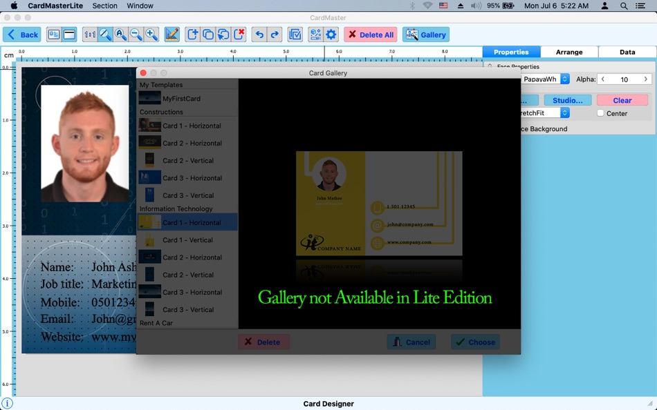 #5. CardMaster Lite : Card Maker (macOS) 由: Amran AlQasmi