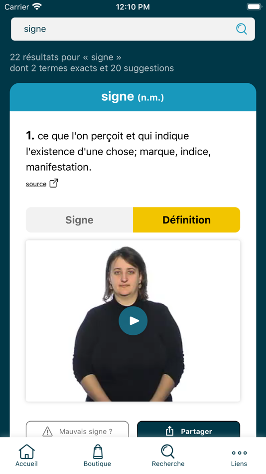 #3. Elix (iOS) Podle: Signes de sens