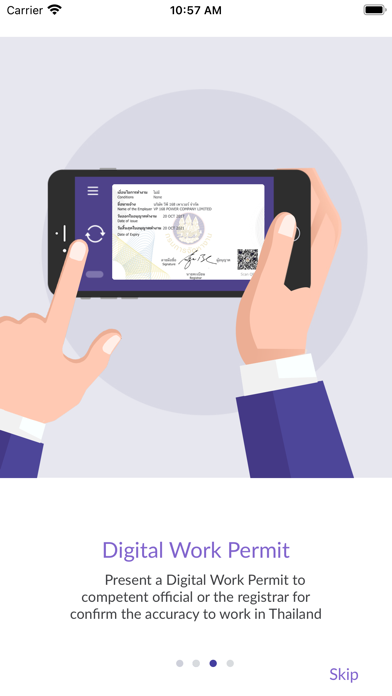 Thailand Digital Work Permit Screenshot