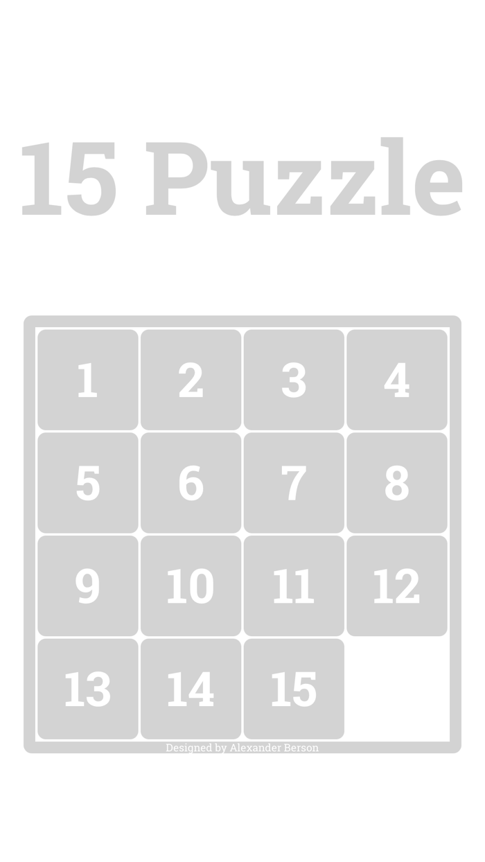 15 Puzzle for Kids