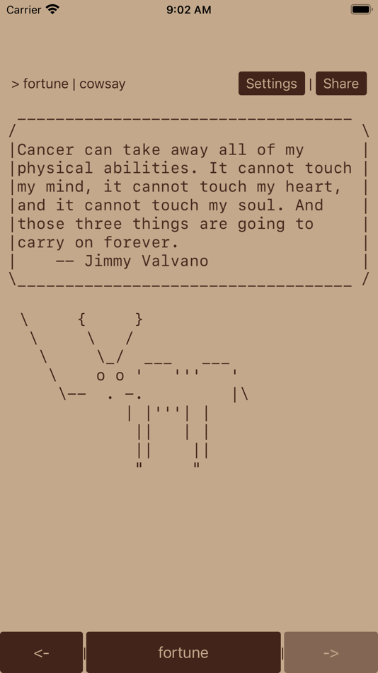 #1. fortune | cowsay (iOS) 由: HAOZHE XU