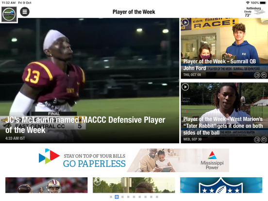 WDAM 7 Gametime iPad screenshot 1 - Sports app