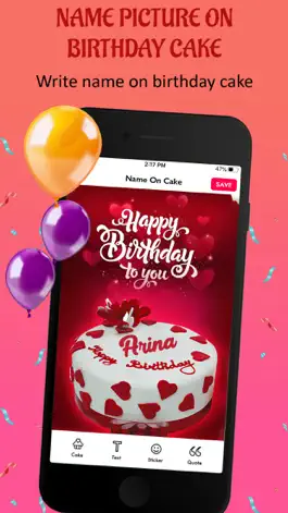 Game screenshot Name Picture On Birthday Cake apk