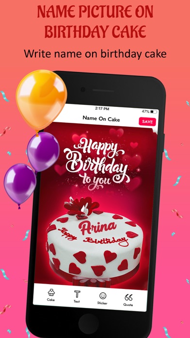 Name Picture On Birthday Cake Screenshot