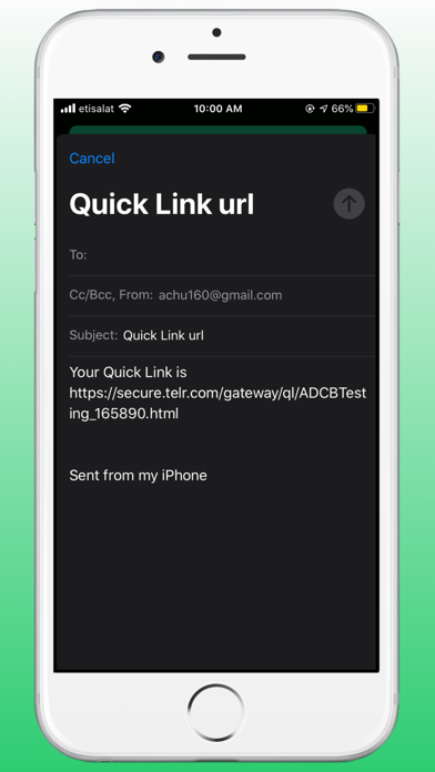 Telr QuickLinks Screenshot