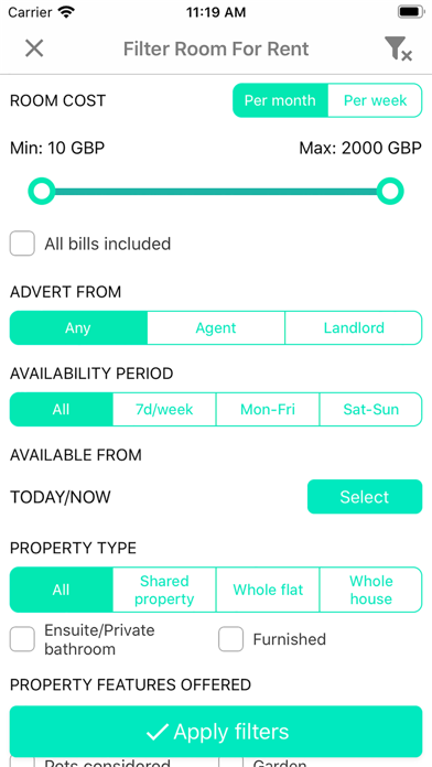 Room For Rent Screenshot