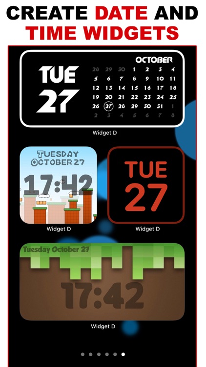 Widget D : Date Time Widgets