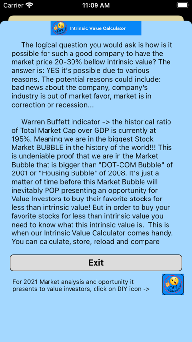 How to cancel & delete Intrinsic Value Calculator DIY from iphone & ipad 4