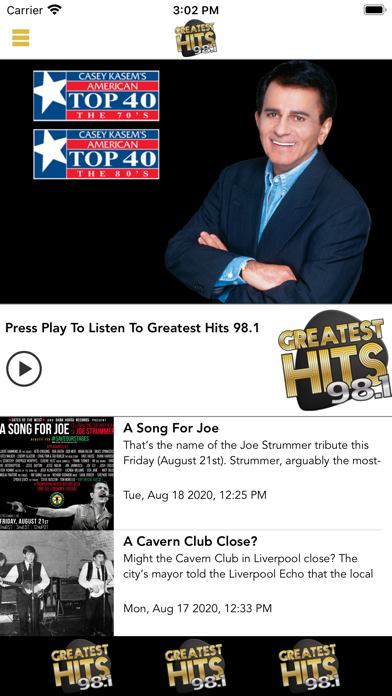 Screenshot #1 pour Greatest Hits 98.1