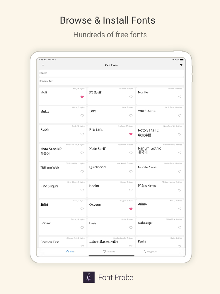 Font Probe - Install Fonts