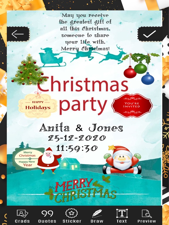 Screenshot #4 pour Christmas Invitation & Frame