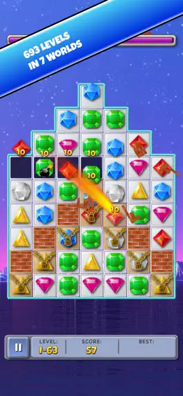 Game screenshot Match 3 Jewels: Diamond Star mod apk