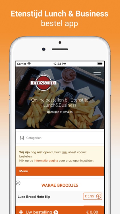 Etenstijd Lunch & Business