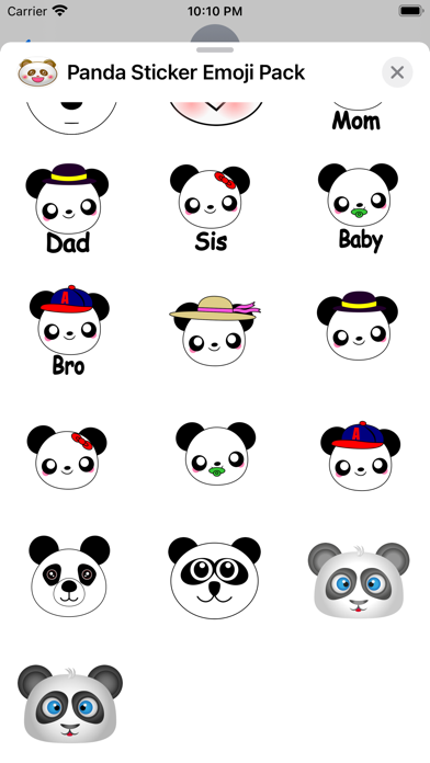 Panda Sticker Emoji Pack Screenshot