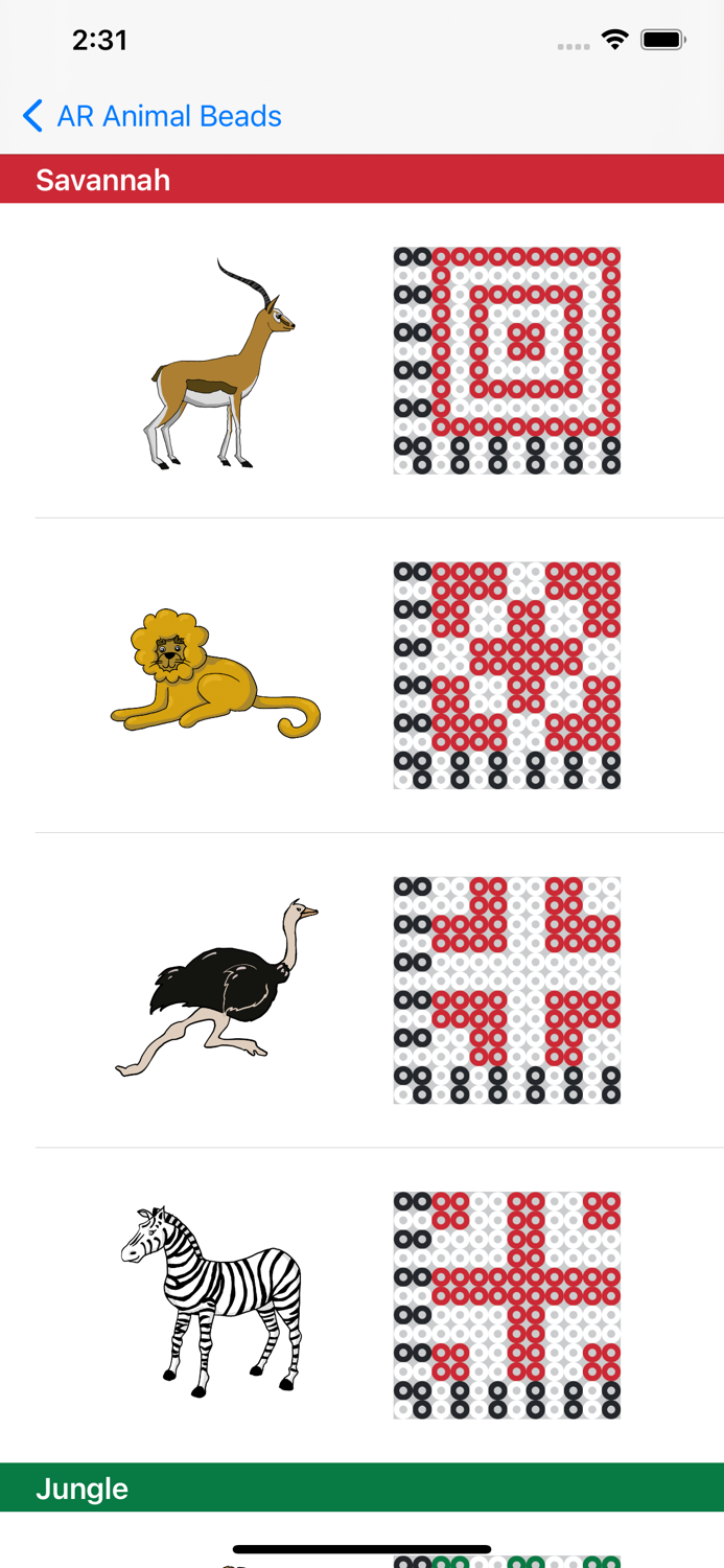 AR Beads - Wild animals