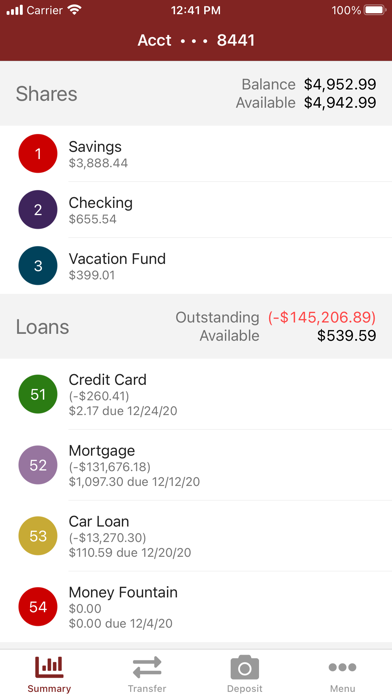 Instant Maple Mobile Banking Screenshot