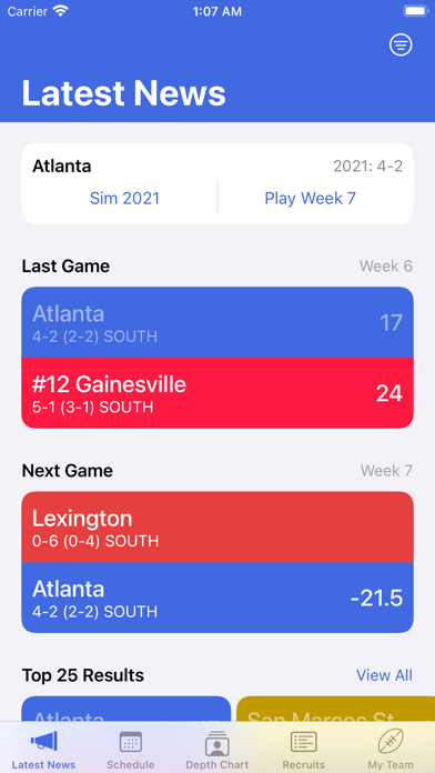 College Football Coach Screenshot