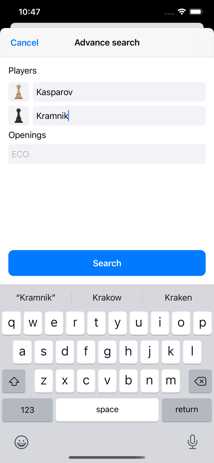 Endgame Chess database