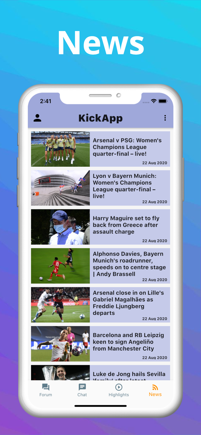 KickApp - Football chat app